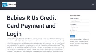 
                            9. Babies R Us Credit Card Payment - Login - Address ...