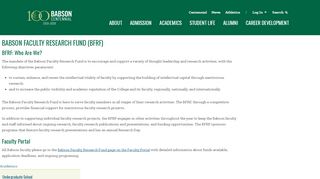 
                            8. Babson Faculty Research Fund (BFRF) | Babson College