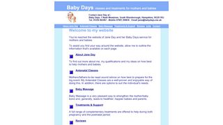 
                            10. Baby Days Website - Home Page