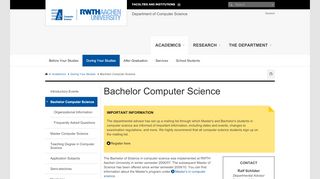 
                            7. Bachelor Computer Science - RWTH AACHEN UNIVERSITY ...