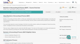 
                            9. Bachelor of Accounting & Finance (BAF) Course - Admission ...