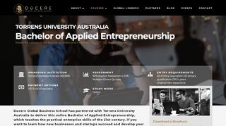 
                            3. Bachelor of Applied Entrepreneurship | Ducere Business School