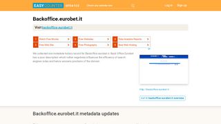
                            9. Back Office Eurobet (Backoffice.eurobet.it) - Eurobet ...