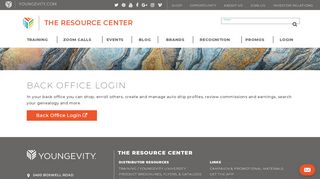 
                            3. Back Office Login - Youngevity Resource Center