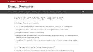 
                            7. Back-Up Care Advantage Program FAQs | Human …