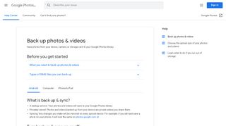 
                            1. Back up photos & videos - Android - Google Photos Help