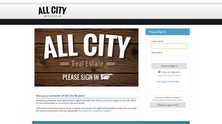 
                            6. BackAgent - All City Portal - Welcome, Please Sign In