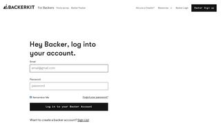 
                            1. BackerKit | Log into your Backer Account