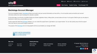 
                            4. Backstage Account Manager - Site5