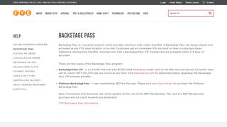 
                            1. Backstage Pass | FYE