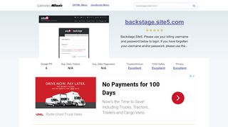 
                            8. Backstage.site5.com website. Client Area - Site5.
