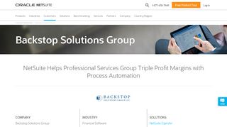 
                            8. Backstop Solutions Group uses NetSuite & Achieves 3x Profit Margins