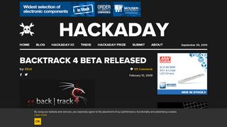 
                            1. BackTrack 4 Beta Released | Hackaday