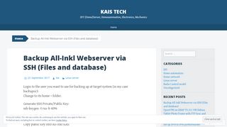 
                            5. Backup All-Inkl Webserver via SSH (Files and …