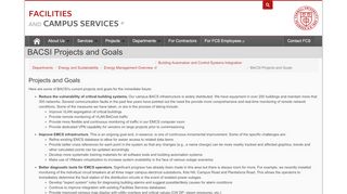 
                            6. BACSI Projects and Goals - Facilities And Campus Services - Cornell ...