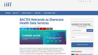 
                            8. BACTES Rebrands as Sharecare Health Data Services - HIT Consultant