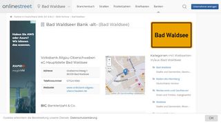 
                            7. Bad Waldseer Bank -alt- in Bad Waldsee: BIC für ...