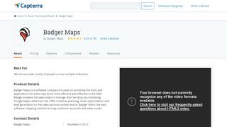 
                            9. Badger Maps Reviews and Pricing - 2019 - Capterra