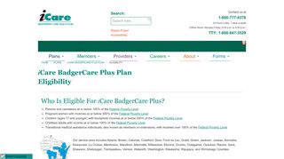
                            7. BadgerCare Plus Eligibility - icarehealthplan.org