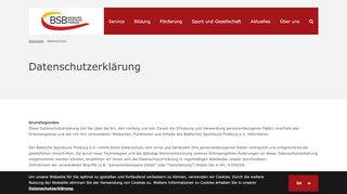 
                            8. Badischer Sport Bund Freiburg: Datenschutz