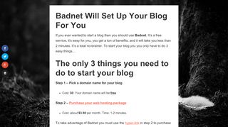 
                            4. Badnet Will Set Up Your Blog For You - Bold and Determined