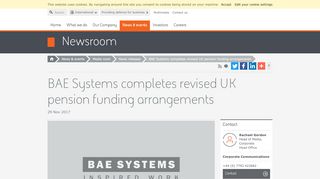 
                            4. BAE Systems completes revised UK pension funding ...