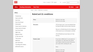 
                            2. BahnCard 25: 25% discount on Deutsche Bahn train tickets