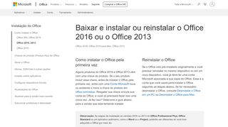 
                            7. Baixar e instalar ou reinstalar o Office 2016 ou o Office ...