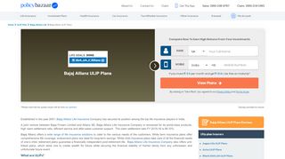 
                            8. Bajaj Allianz Ulip Plans & Nav - Buy Plan at Lowest Premiums