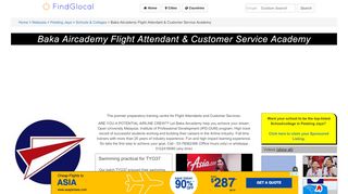 
                            9. Baka Aircademy Flight Attendant & Customer …