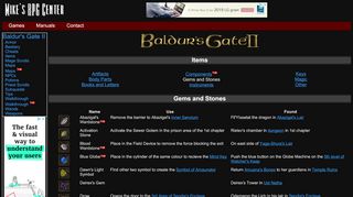 
                            6. Baldur's Gate II - Items - Gems and Stones - Mike's RPG Center