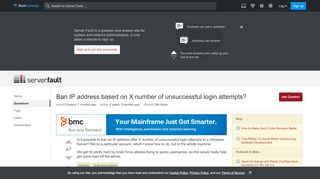 
                            7. Ban IP address based on X number of unsuccessful login ...