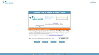 
                            9. Banca Carige SpA: Internet Banking - Gruppo Carige