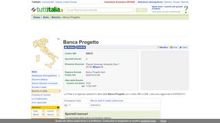 
                            6. Banca Progetto - ABI, CAB, Filiali e Agenzie