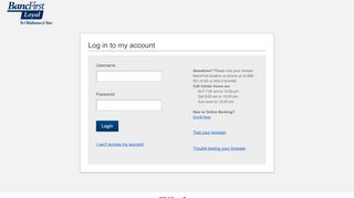 
                            8. BancFirst | Login