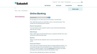 
                            5. Banco Sabadel - Online Banking