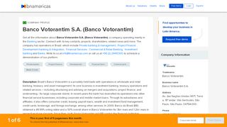 
                            3. Banco Votorantim S.A. (Banco Votorantim) - BNamericas