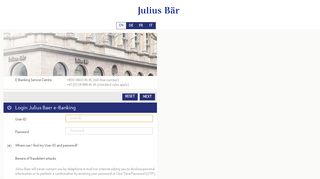 
                            9. Bank Julius Baer e-Banking Login