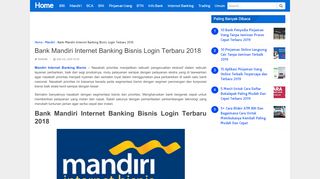 
                            8. Bank Mandiri Internet Banking Bisnis Login Terbaru 2018 ...