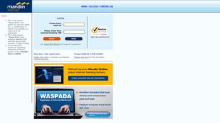 
                            4. Bank Mandiri - Internet Banking