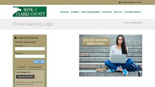 
                            3. Bank of Clarke County - Login to EagleOnline Banking