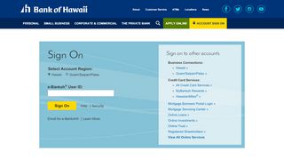 
                            11. Bank of Hawaii - e-Bankoh Sign On