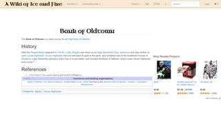 
                            1. Bank of Oldtown - A Wiki of Ice and Fire - awoiaf.westeros.org