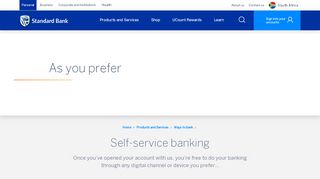 
                            3. Bank your way with digital self-service | Standard Bank