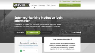 
                            4. Banking login - 24Cash.ca