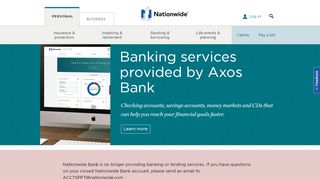 
                            2. Banking Services Provided by Axos Bank - nationwide.com