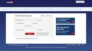 
                            5. BankSA Internet Banking - Logon