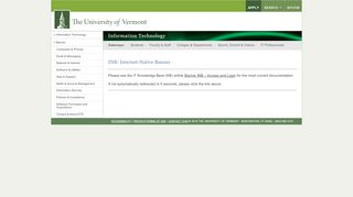 
                            2. Banner : University of Vermont
