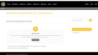 
                            3. Banner Web - Xavier University of Louisiana