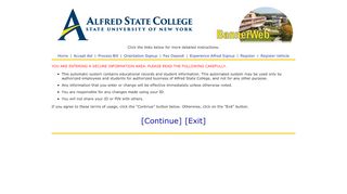 
                            5. Bannerweb | Home - Alfred State